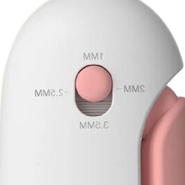 El selector del orificio ajustable de cerca, con marcas de 1, 2, 2,5 y 3,5 mm